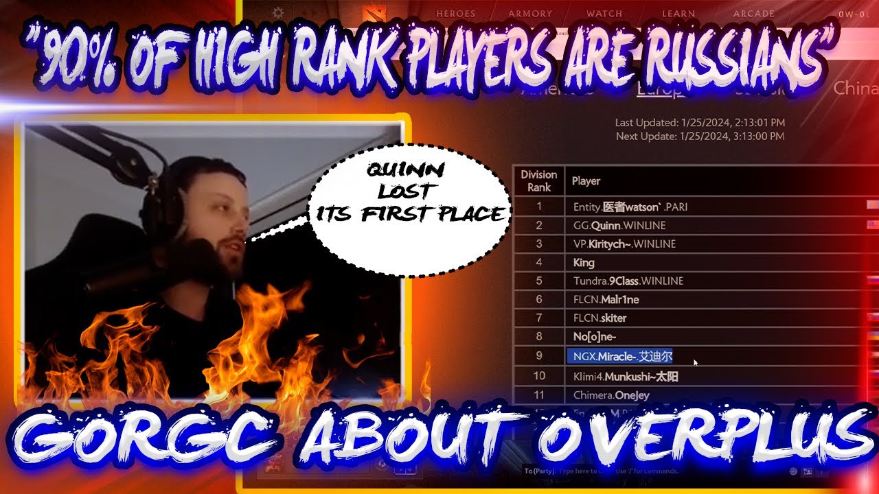 Gorgc about Overplus and checks Dota 2 Leaderboards🔥Watson again rank 1