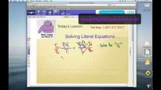 How to Solve Literal Equations: Problem Set 3