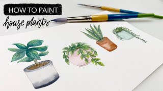 How To Paint Easy Watercolour House Plants