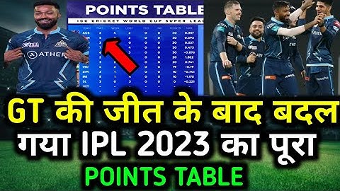 IPL 2023 Today Points Table । CSK vs GT After Match Points Table । IPL 2023 points table। GT vs CSK