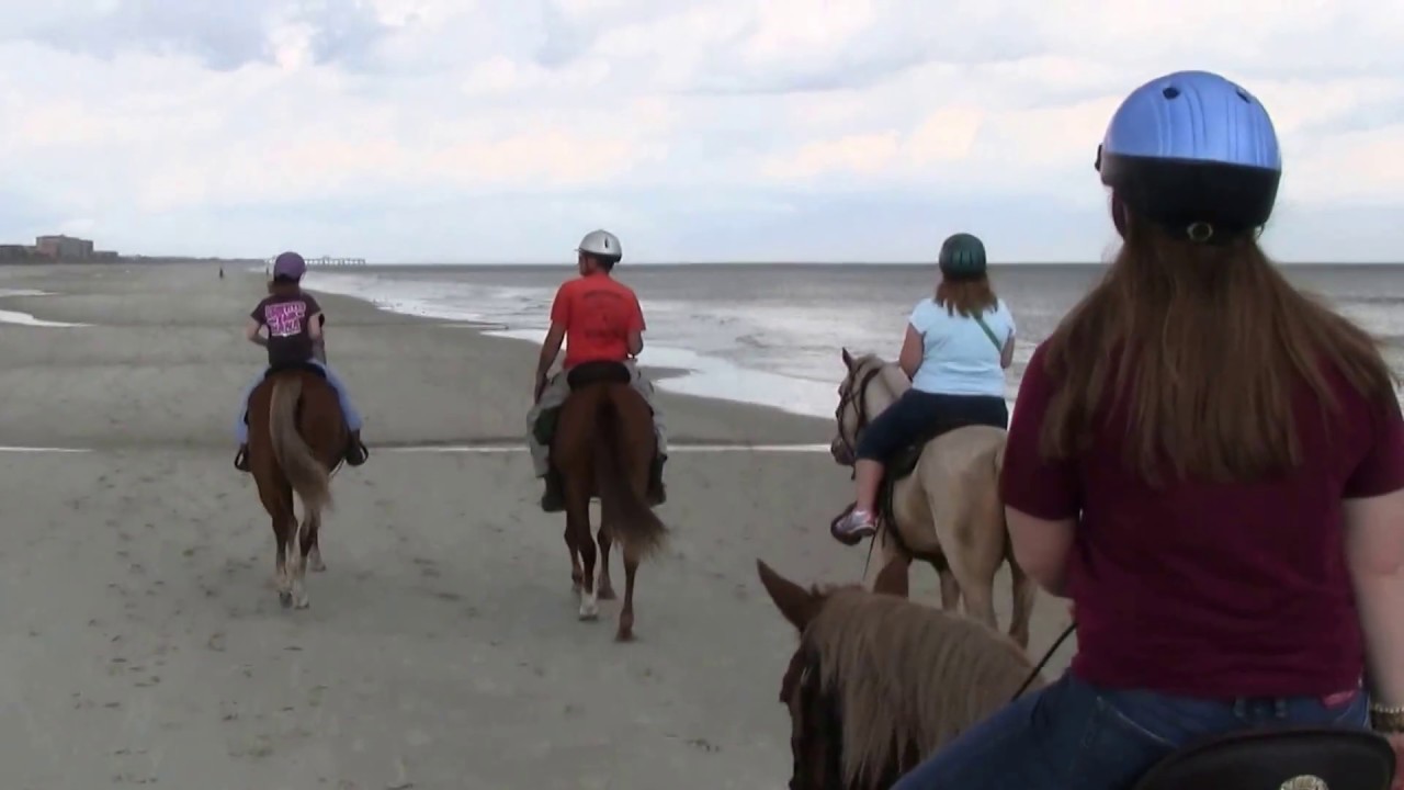 Riders point of view, Horseback riding on the beach at Amelia Island