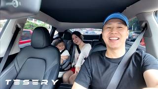Tesla Upgrade That SAVED Our Family Trips! Tesery Rear Screen for Model 3/Y – Full Install & Review!