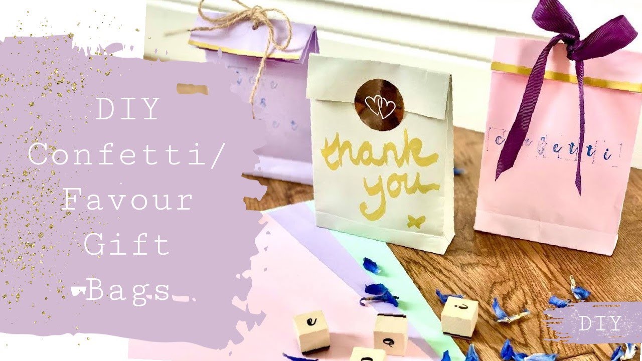 How to make Gift Bags Favour Bags Confetti Bags. YouTube
