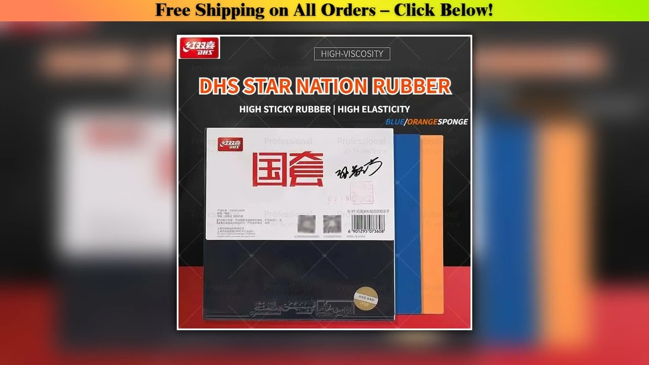 Original DHS National Hurricane 3 NEO Blue Sponge (for STAR Malone and Chen Meng) Table Tennis