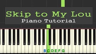 Video thumbnail of "Skip To My Lou: easy piano tutorial with free sheet music"