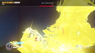 Overwatch Genji reflects Hanzo ult for a triple kill