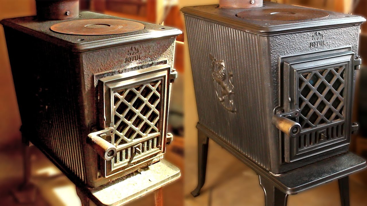 Incredible and Satisfying Rusty Wood Stove Renewal YouTube