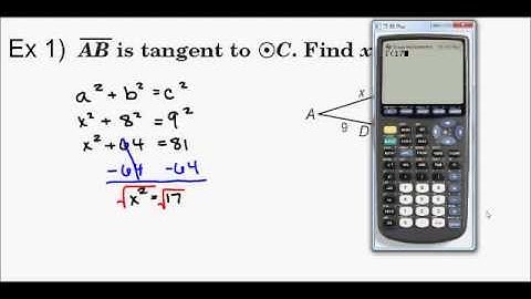 Geometry - Unit 7 Lesson 4 Tangents
