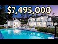 Touring a $7,495,000 ENCINO Mansion with 300 Ft Private Driveway!