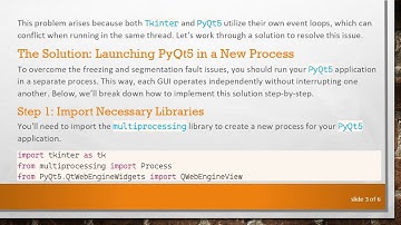 Solving Tkinter and PyQt5 Integration Issues: Displaying HTML Without Freezing