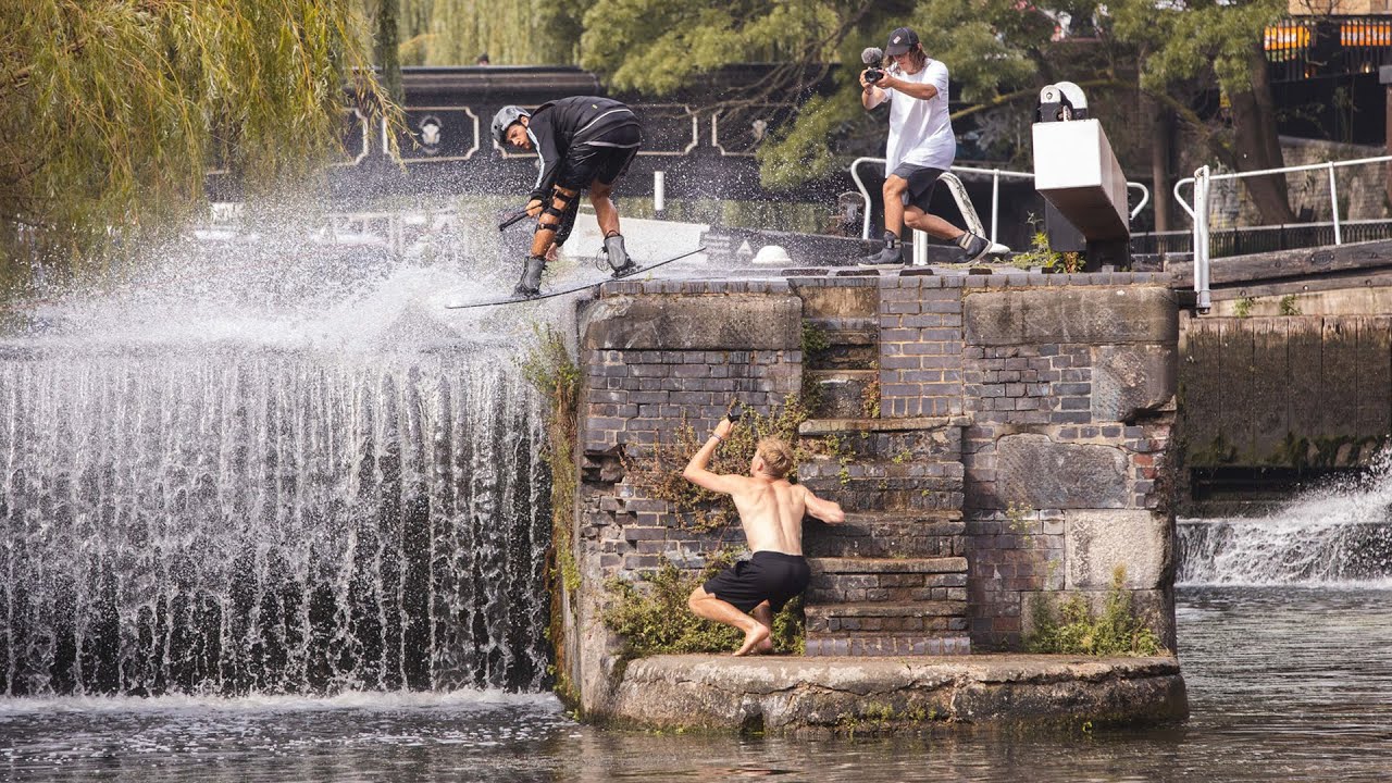 Wakeboarding on Camden Lock in London! YouTube