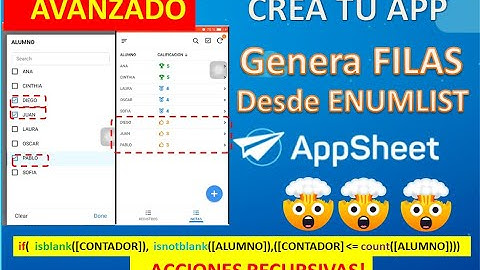Cómo Generar FILAS desde ENUMLIST en AppSheet. Crea Apps a partir de Google Sheets