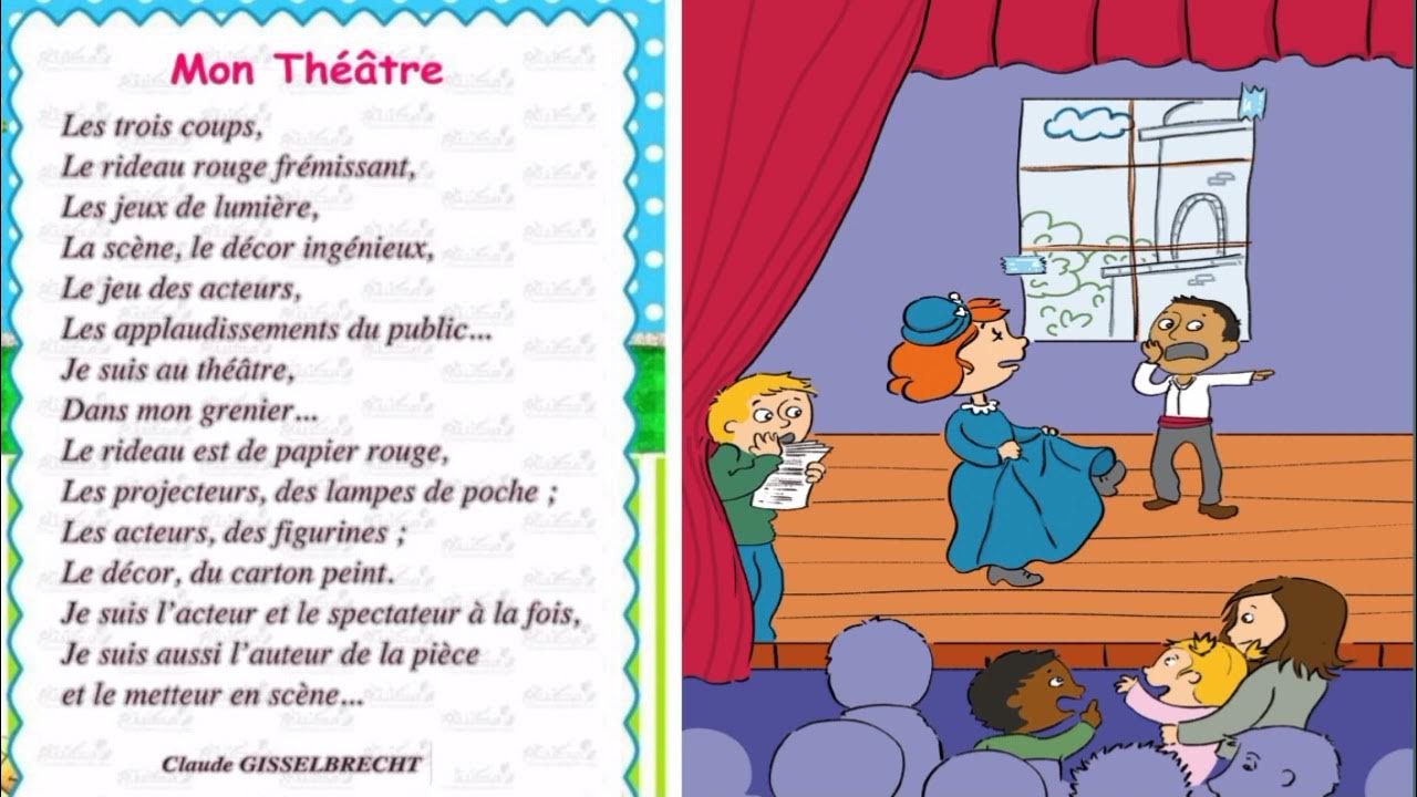 Image Humoristique Page Garde De Poesie Et Chant Mon Théâtre/lecture diction Parcours Français/poésie de 6éme A.E.P