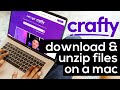 How to Download &amp; Unzip Crafty.net Files on a Mac &amp; Upload to Cricut Design Space