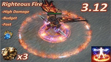 Path of Exile - 3ex Budget Righteous Fire build (All Content)