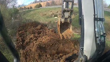Bobcat e35 drainage ditch
