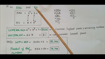 Q2,Q3-Ex1.2- Ncert-Find the LCM and HCF  verify that LCM × HCF =product of the two numbers.26 and 91