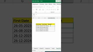 How to calculate number of days between Two dates in Excel | Days formula | #excel #shorts #msexcel