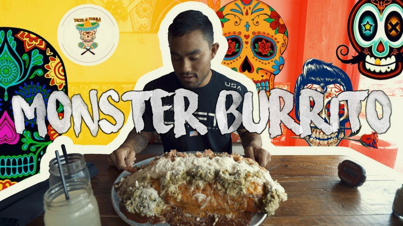 UNDEFEATED MONSTER BURRITO CHALLENGE TACOS & TEQUILA YouTube