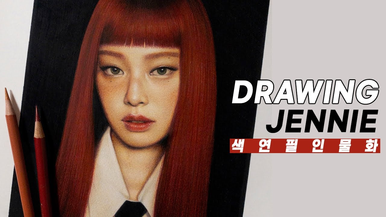[색연필그림] Ruby 제니 드로잉 | Drawing Ruby JENNIE | Coloredpencil Drawing - YouTube