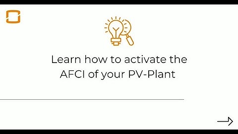 Sungrow Tech-Tipp: Activate AFCI Function