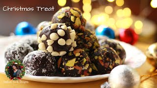 Only 10 Minutes! No Bake Christmas Treat is Ready| Christmas Recipes~Ep-07| Chocolate Truffle Recipe