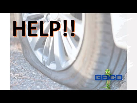 Flat Tire? Call Roadside assistance - GEICO App | HowTo