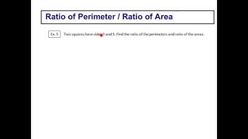 Ratio of Perimeter / Ratio of Area