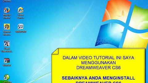 desain web menggunakan dreamweaver cs6 - part 1