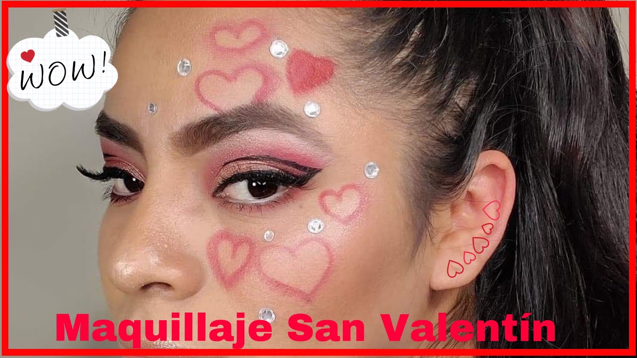 Maquillaje Para Ojos Niña Con Un Corazón. Maquillaje De Día De San,  maquillaje para niñas 