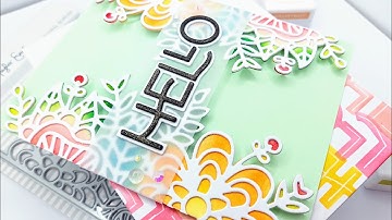 Partial Die Cutting | Floral Gatefold Card