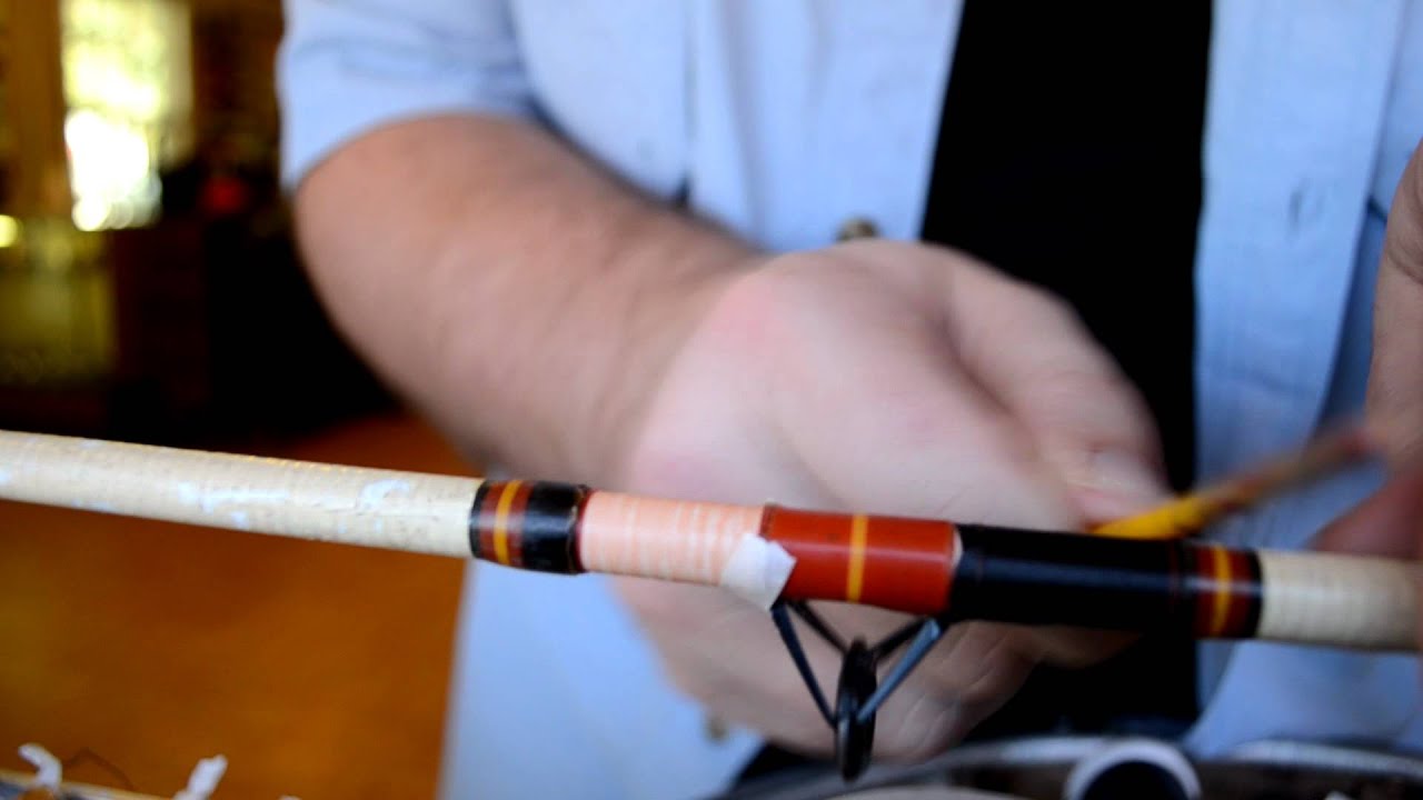 How to wrap a guide on a fishing rod - YouTube