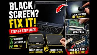 Laptop Turns on With Black Screen? Do this Now!! Save $$$ / Laptop ON But No Screen? Watch This!
