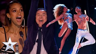 amazing aerial acrobats lift david with their mouth unforgettable