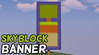 How To Make A Skyblock Banner in Minecraft! (1.15+) (LOOM CRAFTING)