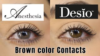The Most Realistic Brown Color Contact Lens For Dark Eyes Desio Deep Brown, Anesthesia Addict Terra
