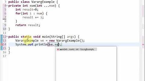 Java Varargs (variable Arguments)