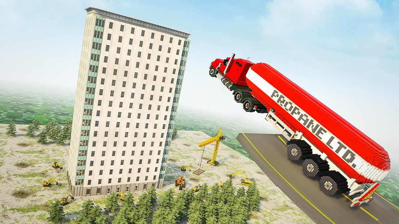 Cars vs Giant Hotel | Teardown