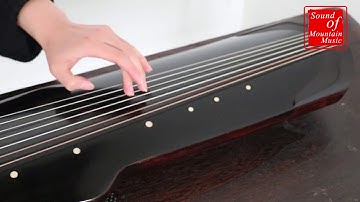 Concert Grade Aged Fir Wood Guqin Chinese 7 Stringed Zither He Ming Qiu Yue Style