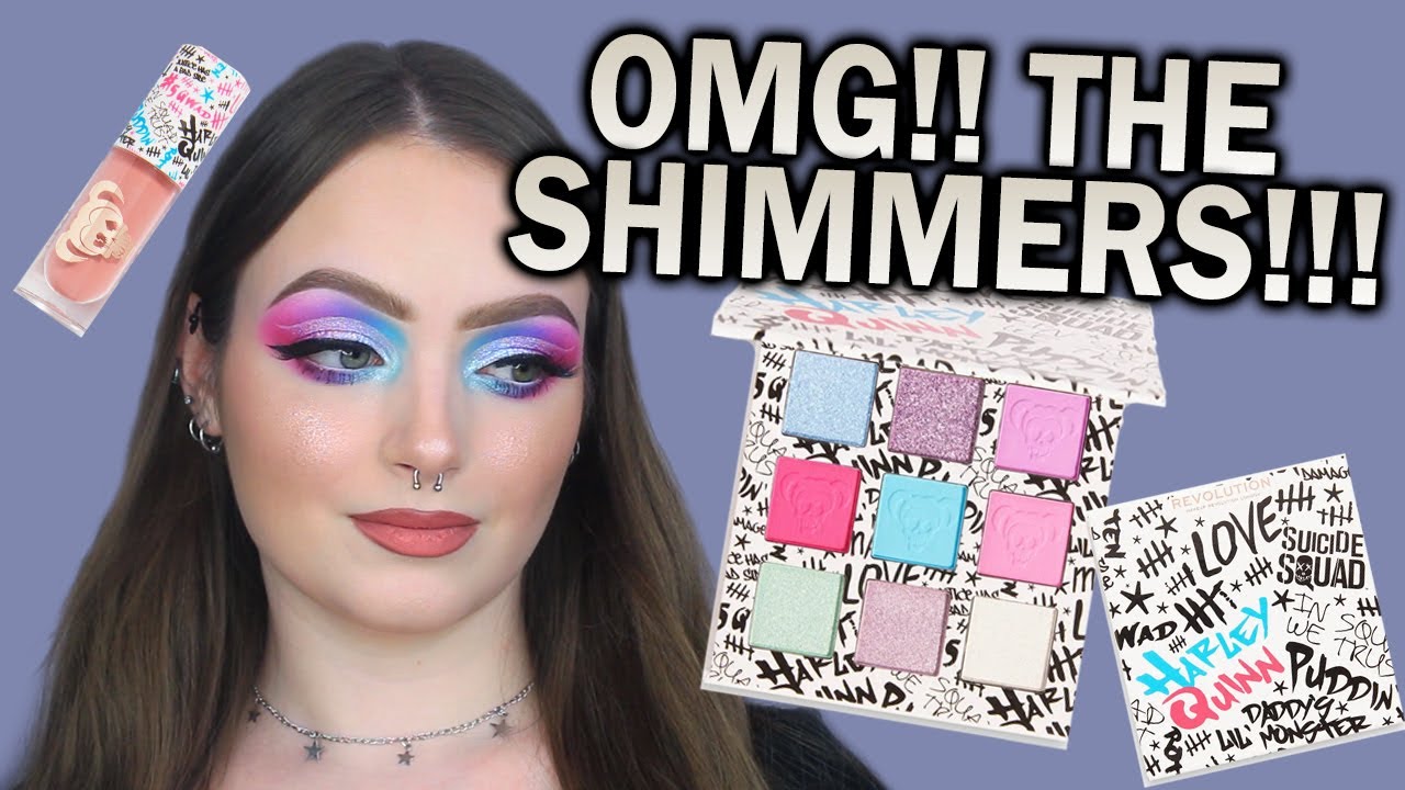 MAKEUP REVOLUTION HARLEY QUINN PALETTE REVIEW AND TUTORIAL
