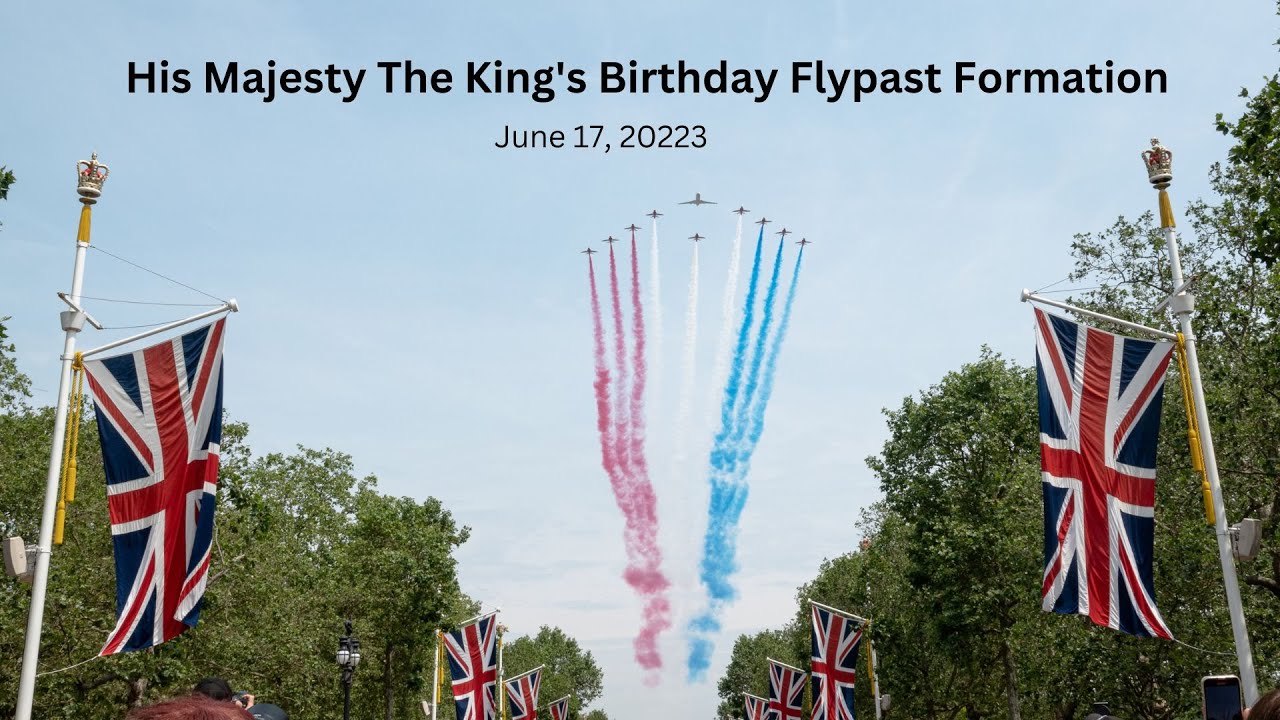 King Charles' Birthday Flypast Formation - June 17, 2023