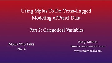 Using Mplus To Do Cross-Lagged Modeling of Panel Data: Section 6