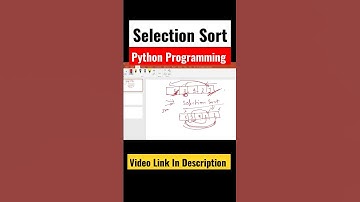 Selection Sort Code // Python Programming // #code #programming #selectionsort #python #shortsviral