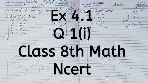 Ex 4.1, Q 1(i), Chapter 4, Practical Geometry, Class 8th Math, Ncert