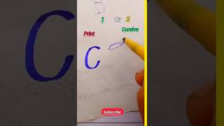 capital "C" handwriting print and cursive using cut marker #capitalletter #cutmarkeruse #cursive
