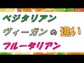 ベジタリアン、ヴィーガン、フルータリアンってどこか違うの？《その１》