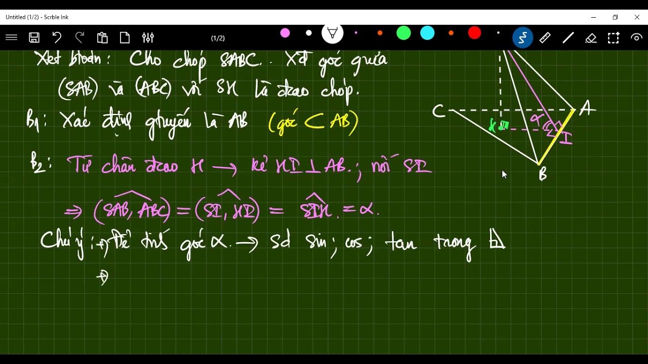 GÓC GIỮA HAI MẶT PHẲNG (PHẦN 1)