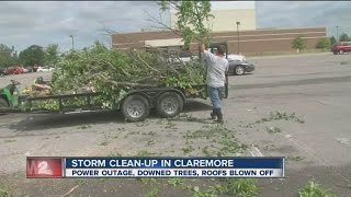 Storm Damage Clean-Up Begins In Claremore
