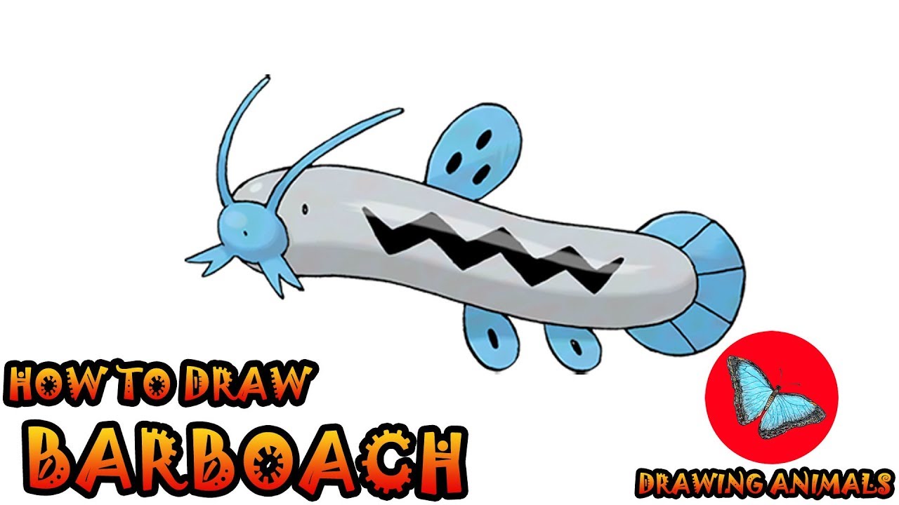 How To Draw Barboach Pokemon | Coloring and Drawing For Kids - YouTube
