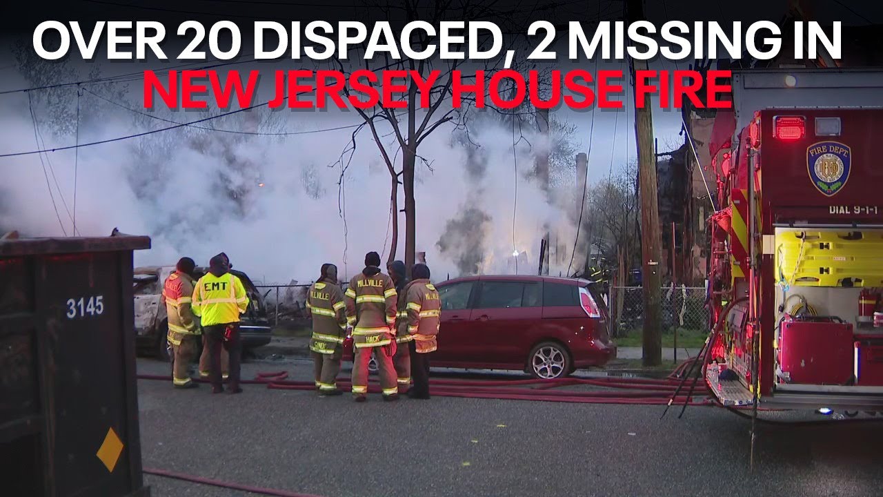 Over 20 displaced, 2 missing in New Jersey house fire - YouTube